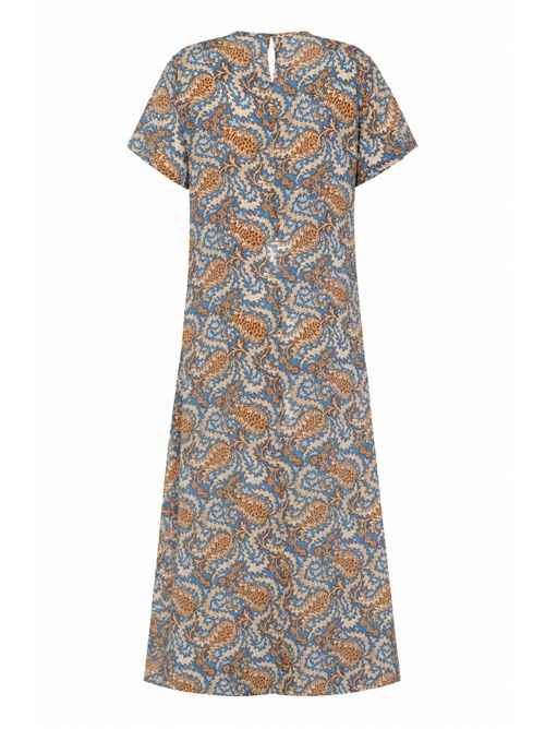 Abito in crêpe de Chine di seta stampata Azzurro WEEKEND MAX MARA | 2615221042600011